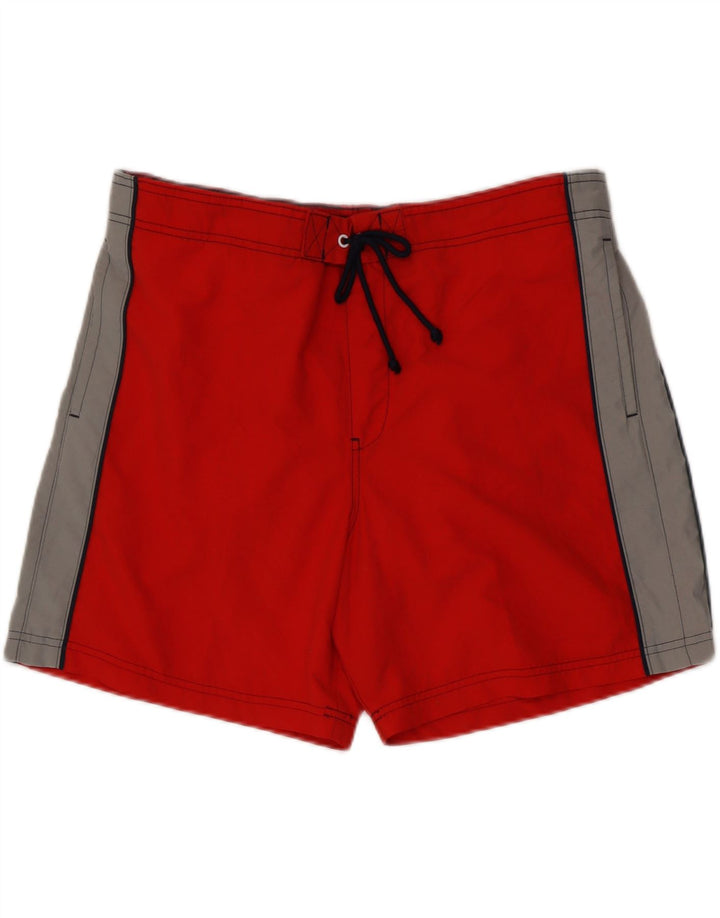 Marks & Spencer Badeshorts til mænd XL Rød Colourblock Polyester