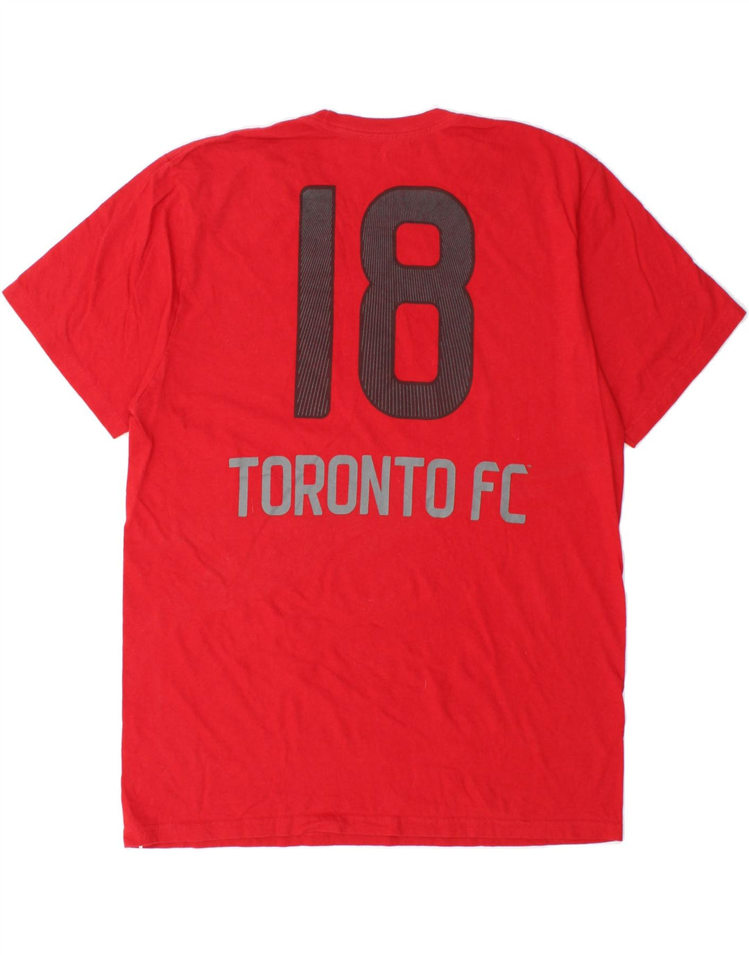 ADIDAS Womens Toronto Graphic T-Shirt Top Large Red Cotton Vintage Adidas and Second-Hand Adidas from Messina Hembry 