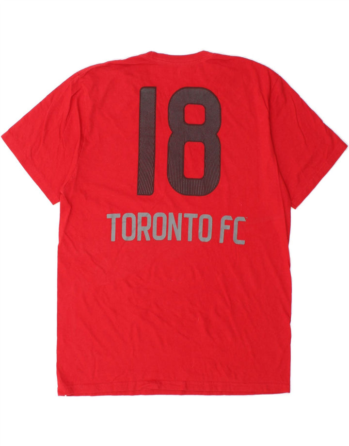 ADIDAS Womens Toronto Graphic T-Shirt Top Large Red Cotton Vintage Adidas and Second-Hand Adidas from Messina Hembry 