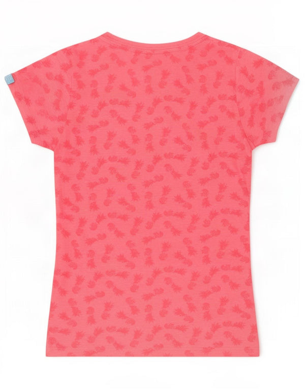 Superdry Grafisk T-shirt top til kvinder UK 10 Lille Pink Bomuld