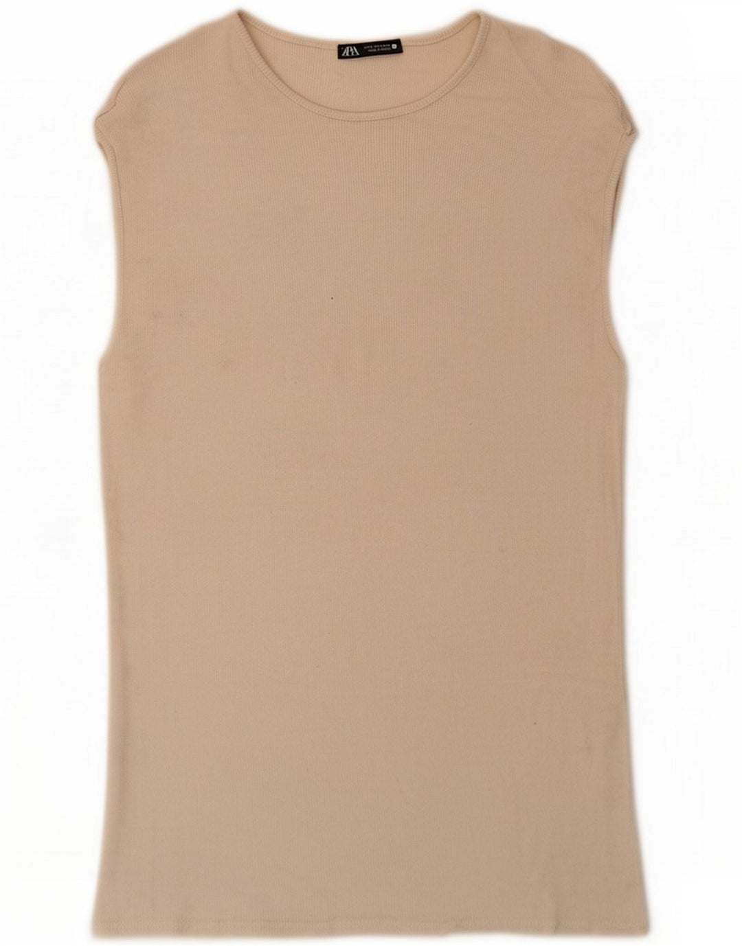 Zara Dame Oversized Vest Top UK 10 Small Beige