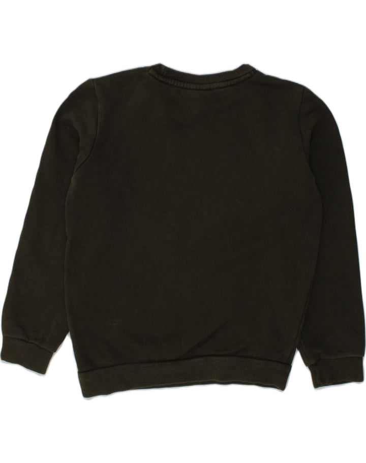 PUMA Boys Graphic Sweatshirt Jumper 9-10 Years Khaki Cotton | Vintage Puma | Thrift | Second-Hand Puma | Used Clothing | Messina Hembry 
