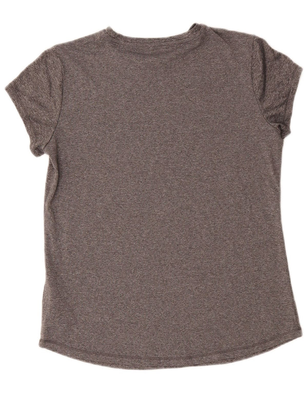Puma Grafisk T-Shirt Top UK 14 Medium Grey Flecked Polyester