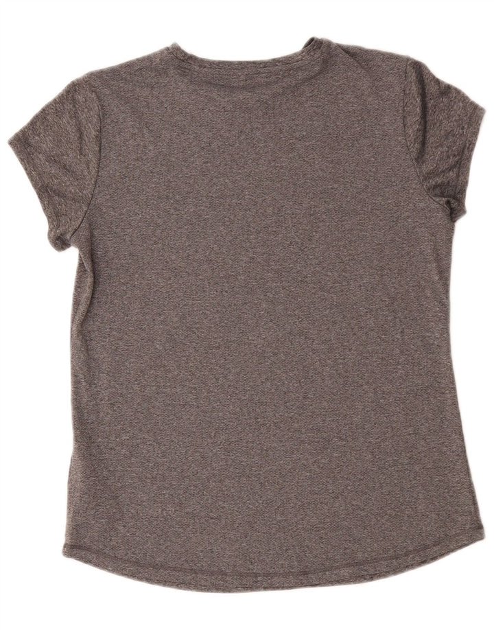 Puma Grafisk T-Shirt Top UK 14 Medium Grey Flecked Polyester