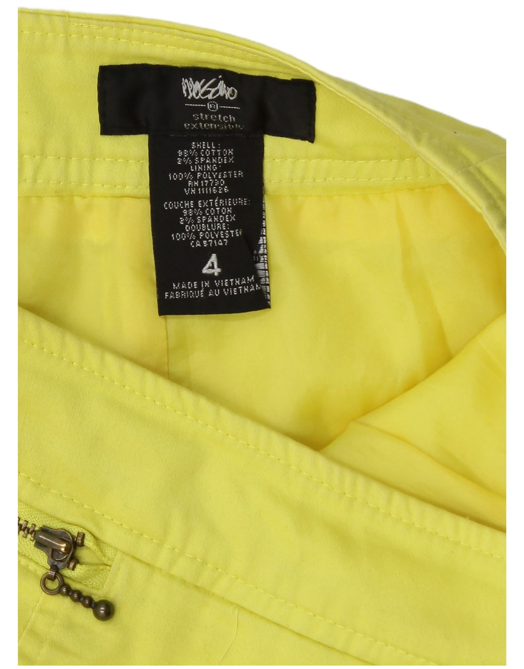 Mossimo Womens Pencil Skirt US 4 Small W27 Yellow Cotton