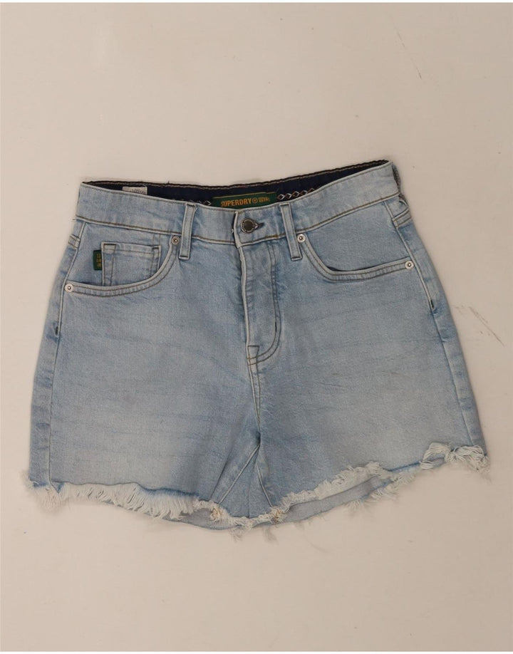 Superdry denimshorts til kvinder W28 mellemblå bomuld