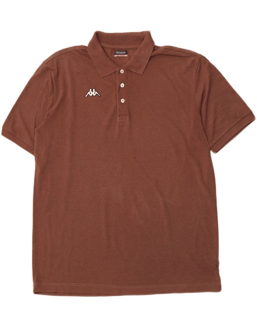 KAPPA Poloskjorte til mænd 2XL brun bomuld