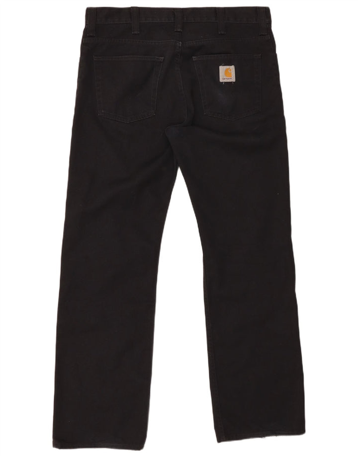 CARHARTT Straight Jeans til mænd W34 L32 Sort polyester