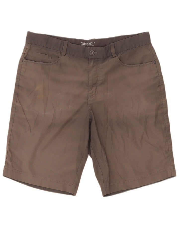 Nike Dame Dri Fit Casual Shorts W34 Large Grå Polyester