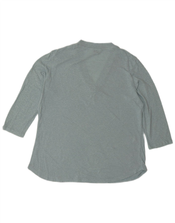 ORVIS Dame Oversized Top 3/4 ærme UK 10 Small Blue