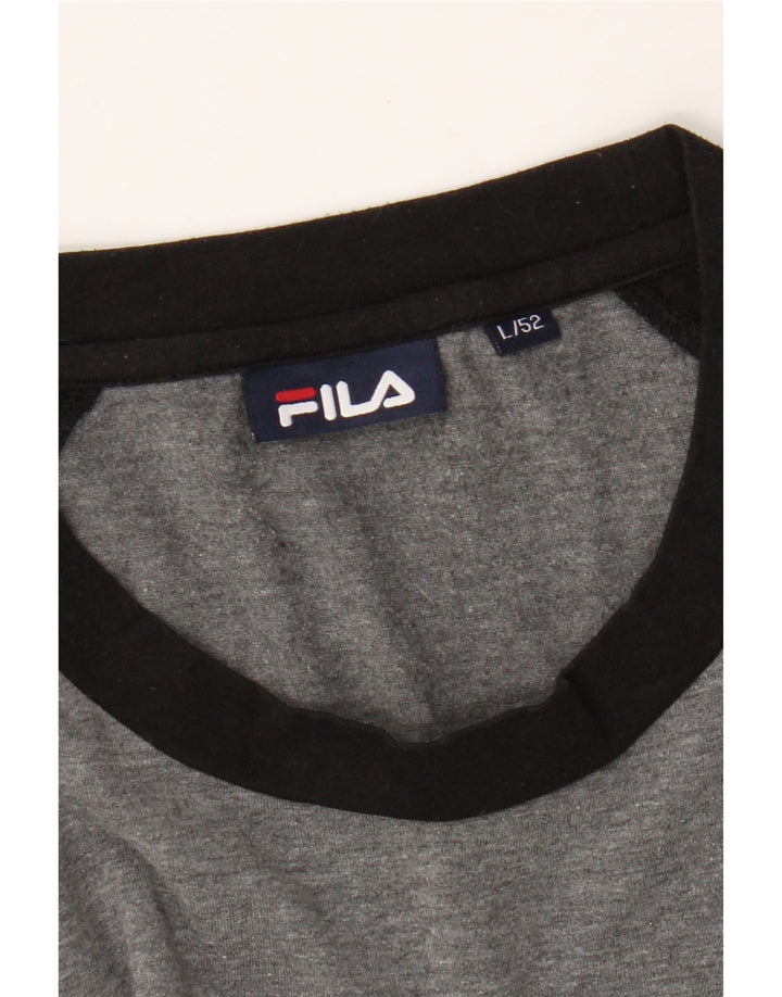 Fila Herre Grafisk Top Langærmet IT 52 Stor Grå