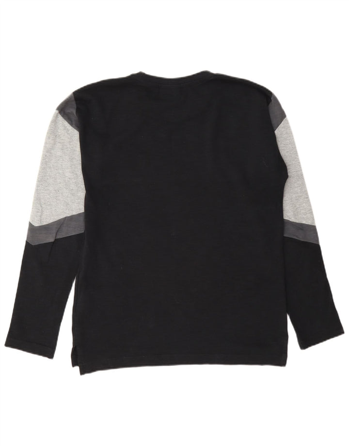 Nike Boys Top Langærmet 12-13 år Stor Sort Colourblock Bomuld