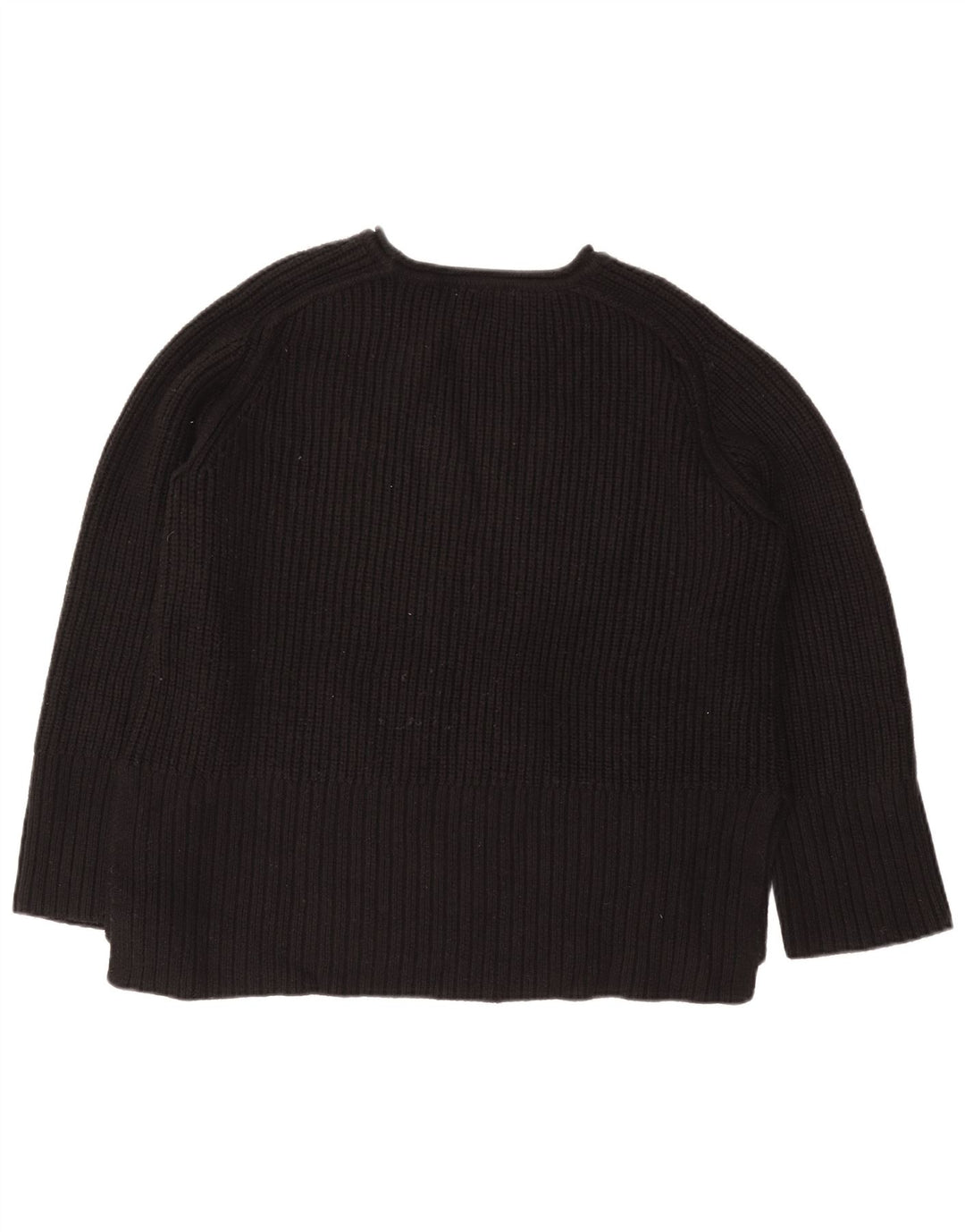 Zara Womens Boat Neck Jumper Sweater UK 16 Large Black