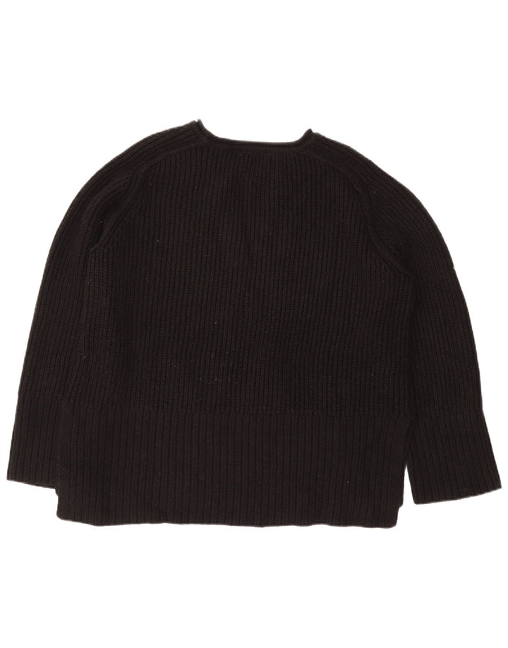 Zara Womens Boat Neck Jumper Sweater UK 16 Large Black