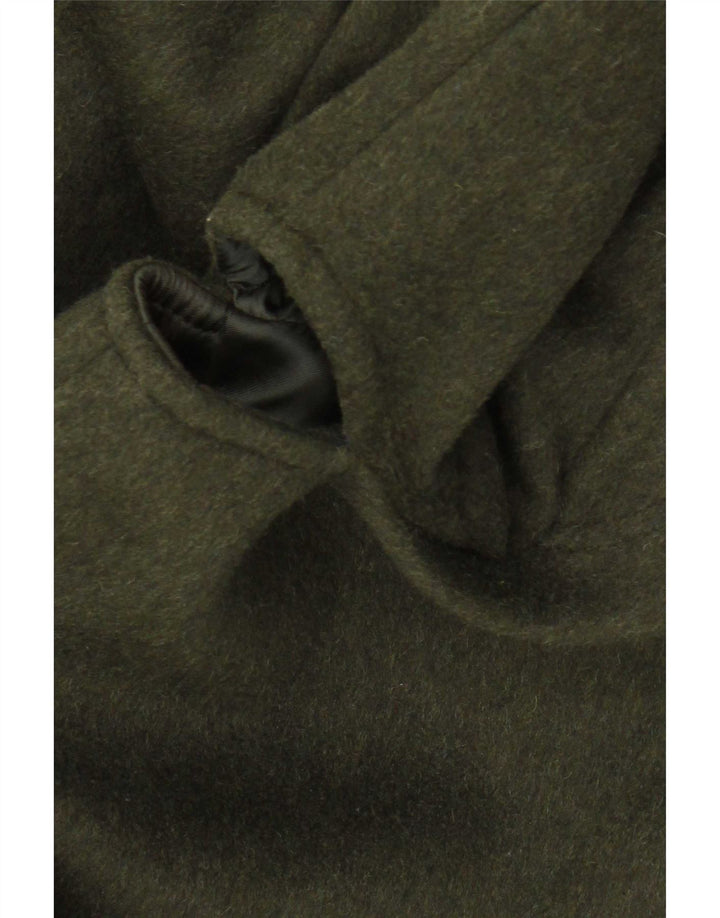 Loden Herre Overfrakke IT 48 Medium Khaki Wool