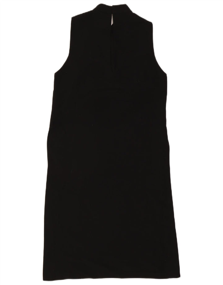 Zara Womens Sleeveless Shift Dress UK 10 Small Black