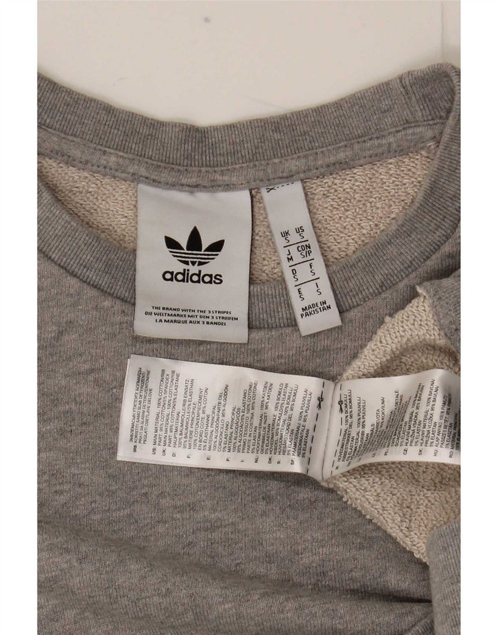 Adidas Sweatshirt til mænd, lille grå bomuld