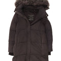Superdry Dame Hætte Oversized Polstret Frakke UK 10 Lille Grå Polyester