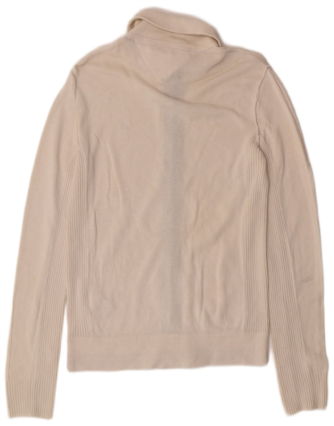 Tommy Hilfiger Herre Cardigan Sweater Small Off White Bomuld