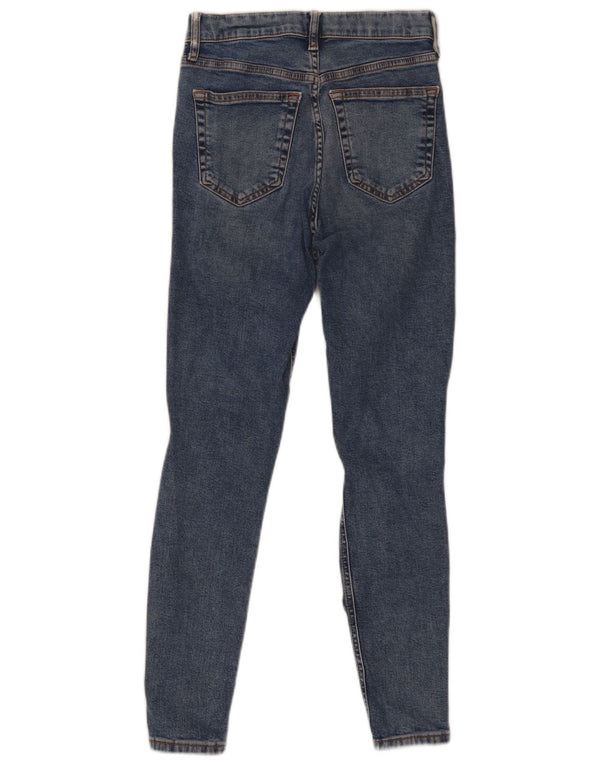 Topshop Dame Jamie Distressed Skinny Jeans W26 L26 Blå Bomuld