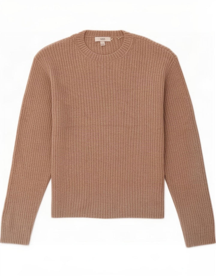 Marks & Spencer Dame Oversized Crew Neck sweater UK 10 Small Brown