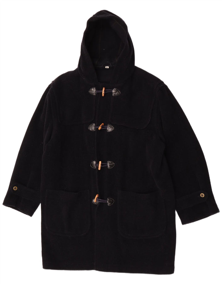Nuovo Herre Hooded Duffle Coat IT 50 Large Black Wool
