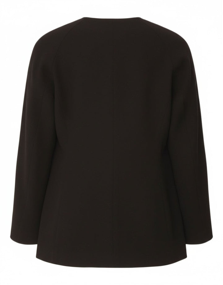 Giorgio Armani Dame Blazerjakke med fuld lynlås IT 38 XS Sort Virgin Wool