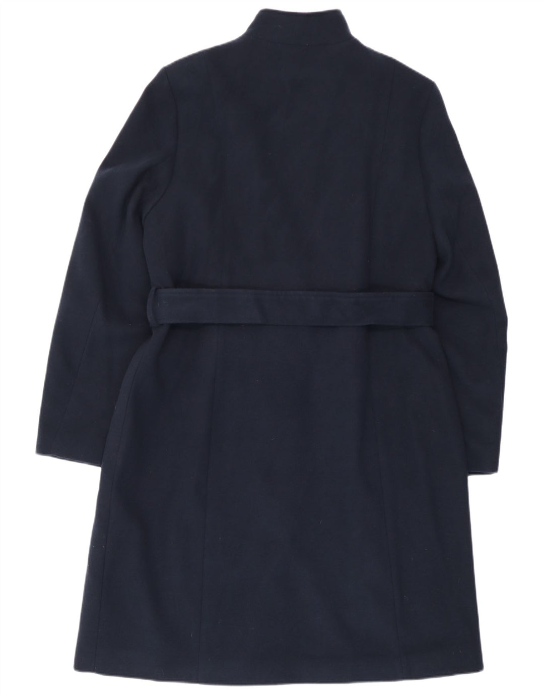 Marks & Spencer Dame Overfrakke UK 16 Large Navy Blue Polyester