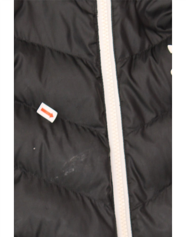 ADIDAS Womens Hooded Padded Jacket UK 8 Small Black Polyester Vintage Adidas and Second-Hand Adidas from Messina Hembry 