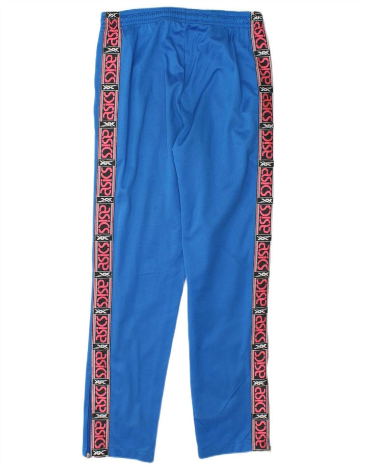 ASICS Mens Graphic Tracksuit Trousers IT 44 XS Blue Polyamide