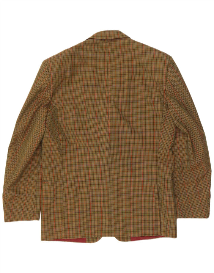 Brooksfield Herre 2-knaps blazerjakke IT 52 XL Grøn Gingham Wool