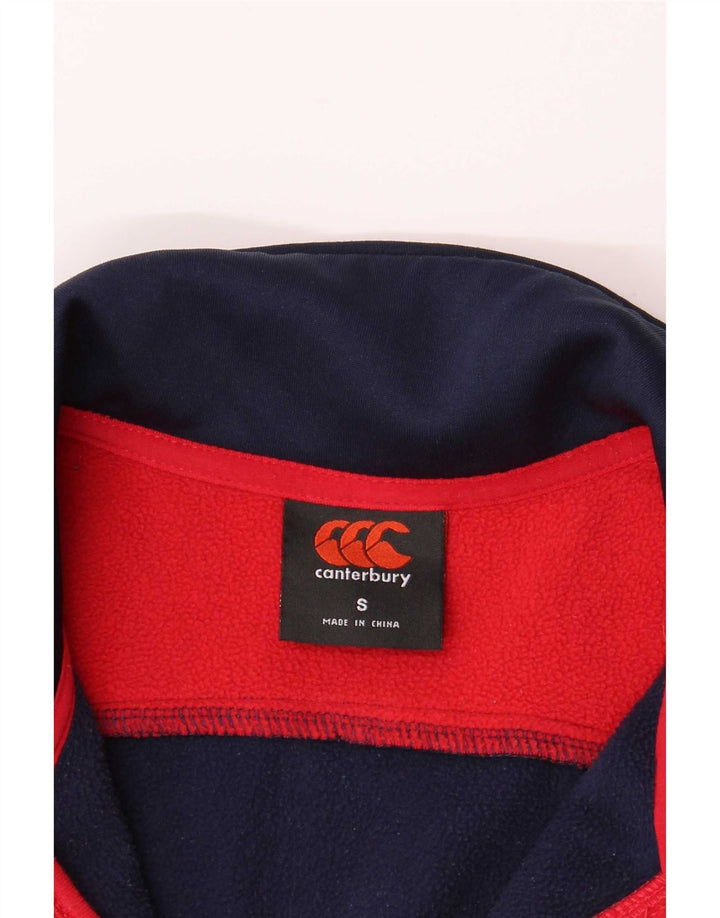 Canterbury Herre grafisk lynlås-hals sweatshirt lille rød