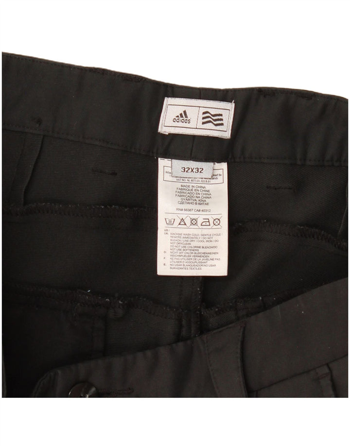 Adidas Straight Casual Bukser til mænd W32 L32 Sort Polyester