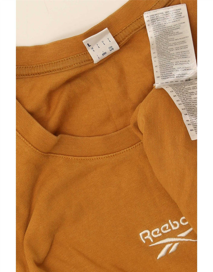 Reebok Herre T-Shirt Top Stor Brun Bomuld