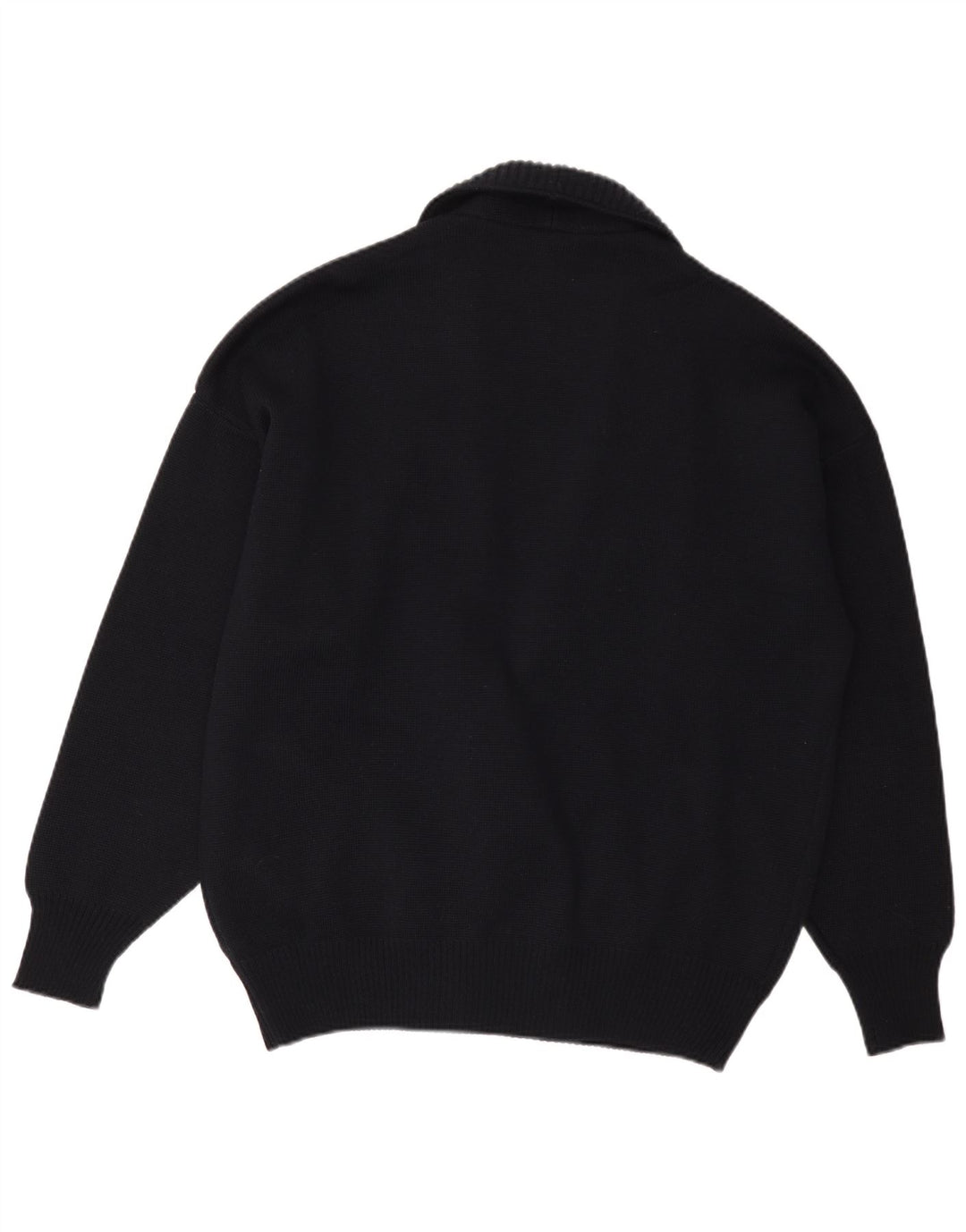 White Sails Herre Oversized Cardigan Sweater US 6 Medium Navy Blue Wool