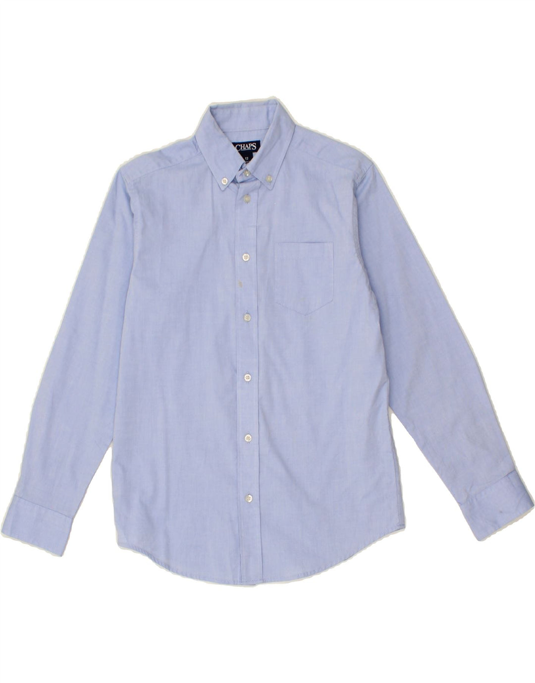 CHAPS Boys Shirt 11-12 Years Blue Cotton Vintage Chaps and Second-Hand Chaps from Messina Hembry 