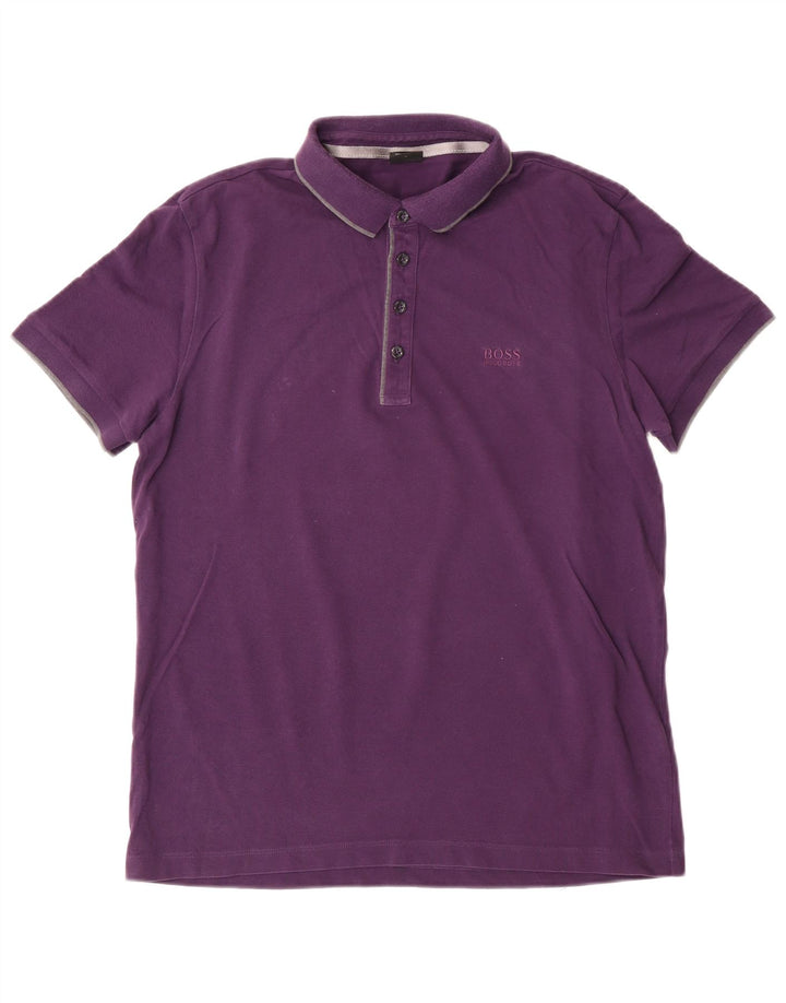 Hugo Boss Herre Regular Fit Polo Shirt Stor lilla bomuld