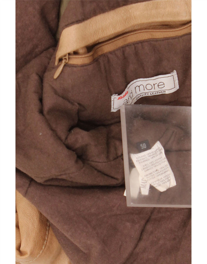 Bata Herre Hætte Læderjakke IT 50 Stort Beige Læder