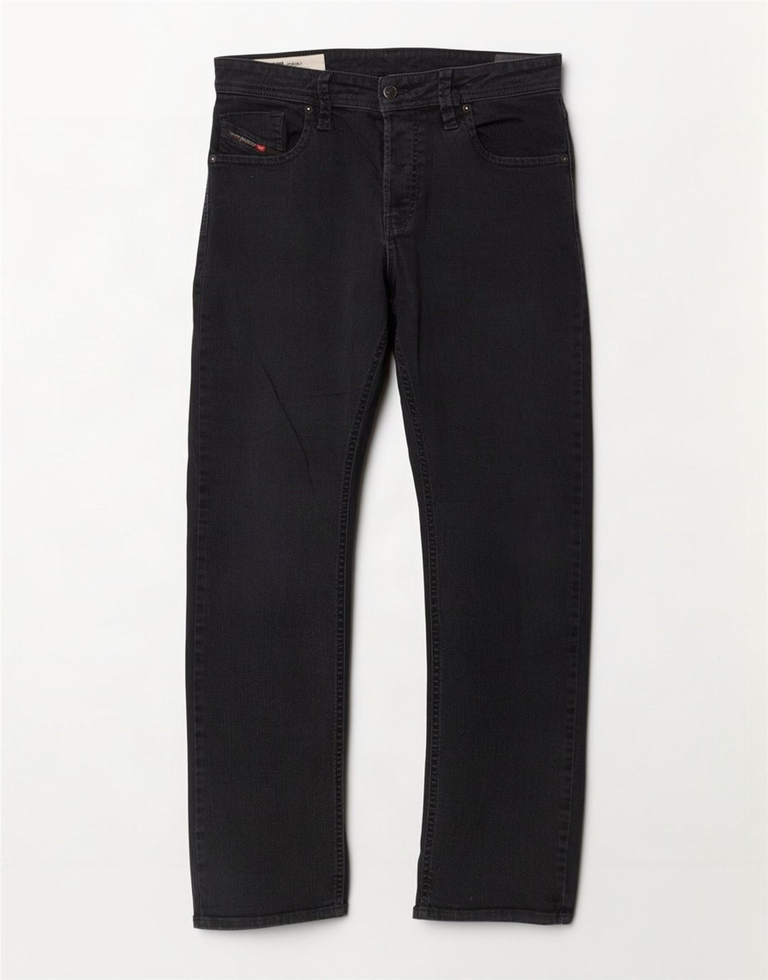 Diesel Straight Jeans til mænd W34 L31 Sort bomuld