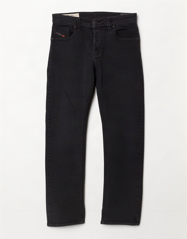 Diesel Straight Jeans til mænd W34 L31 Sort bomuld