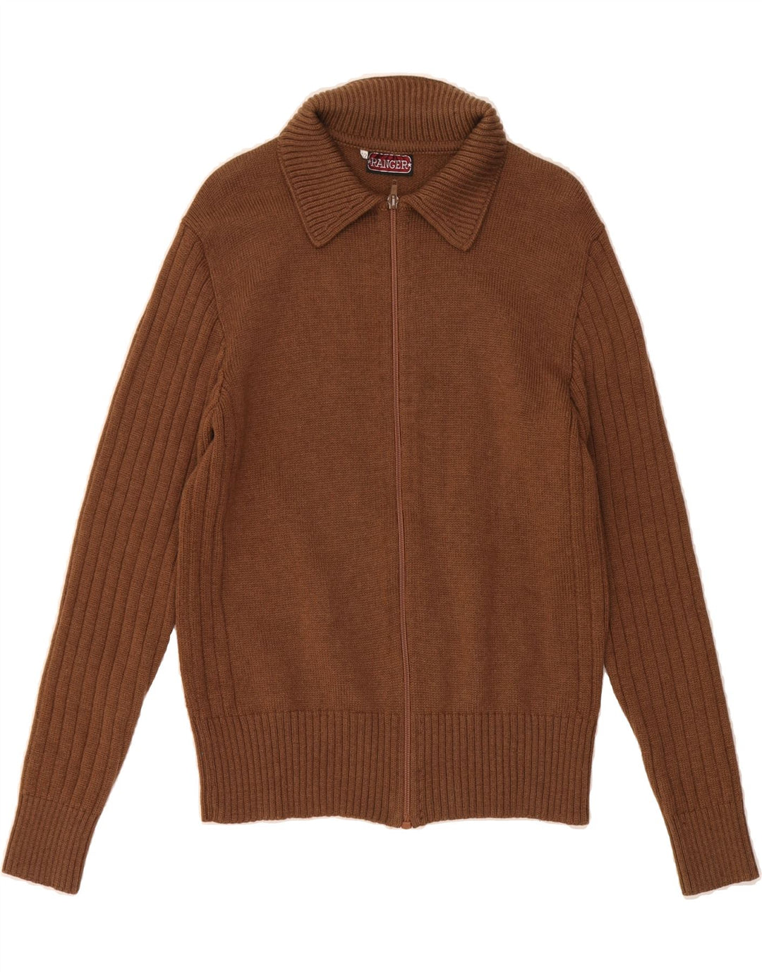 RANGER Womens Full Zip Cardigan Sweater IT 52 2XL Brown Vintage Ranger and Second-Hand Ranger from Messina Hembry 