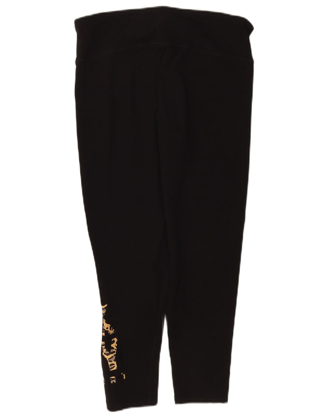 Dkny Womens Grafiske Leggings UK 14 Large Black Bomuld