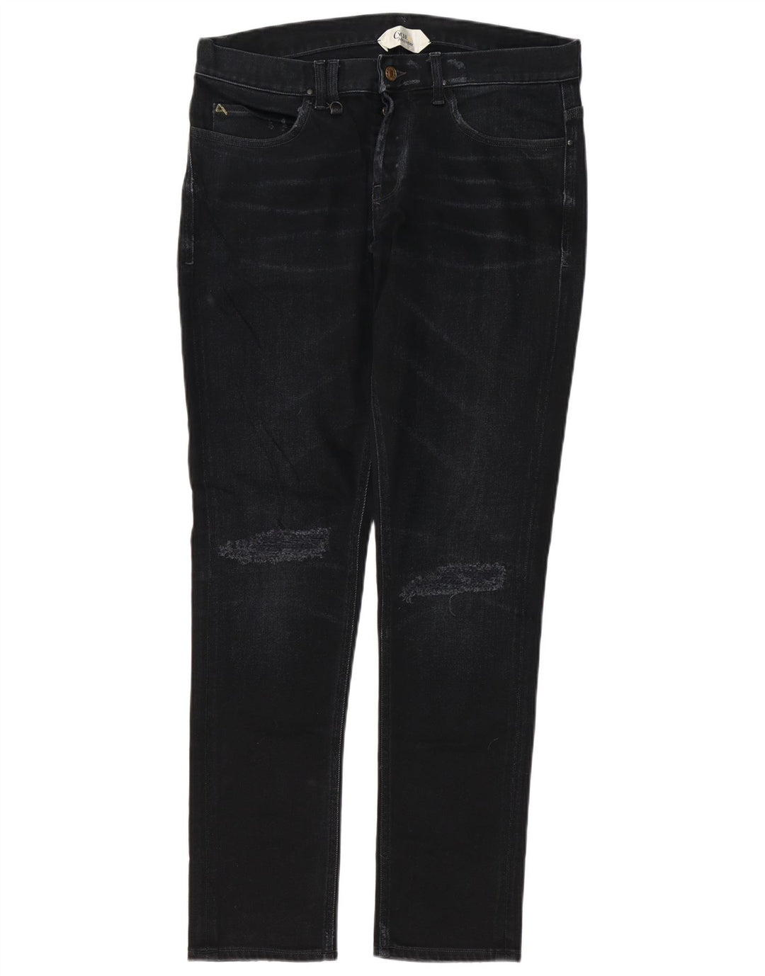 Cycle Herre Distressed Slim Jeans W34 L32 Sort Bomuld