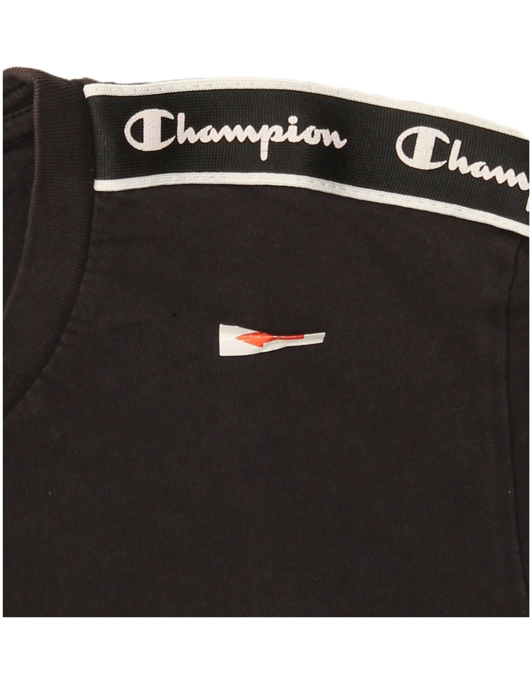 Champion Herre grafisk T-shirt top lille sort bomuld