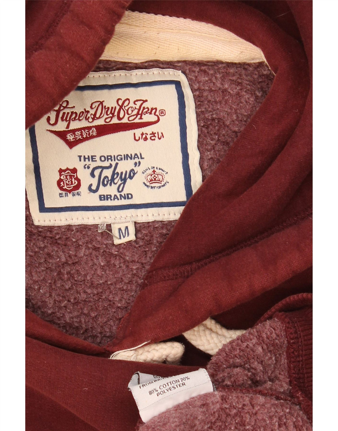 Superdry Hættetrøje til mænd Medium Bourgogne bomuld
