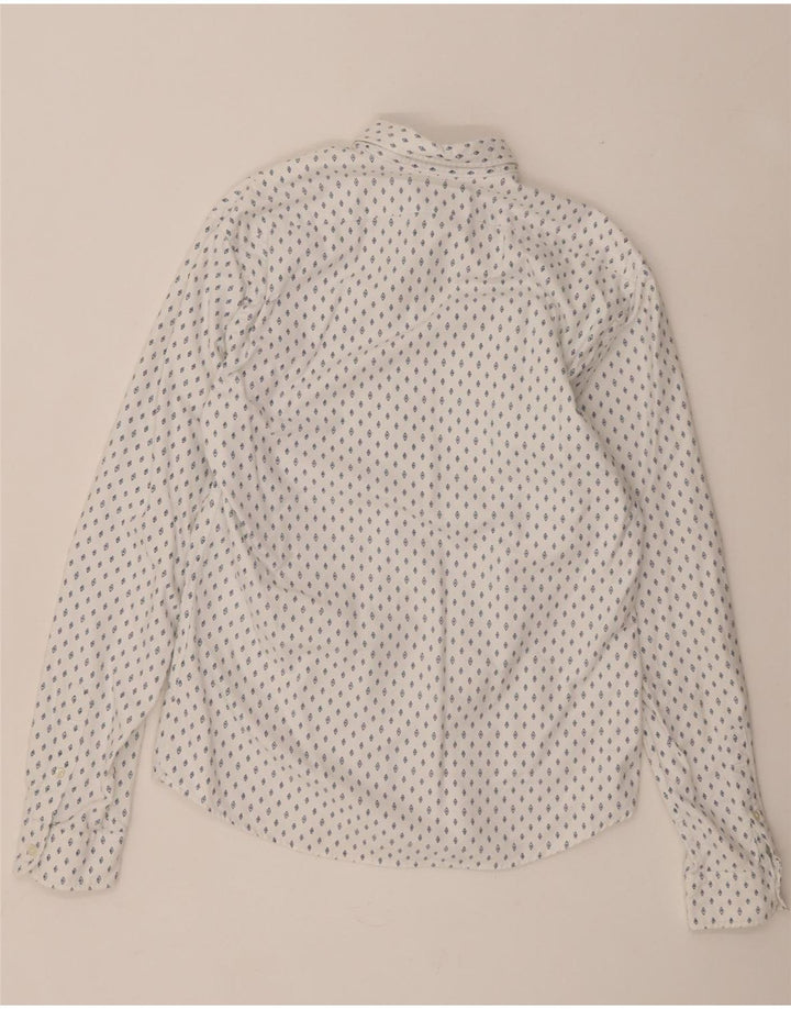 Scotch & Soda Herre Classic Fit skjorte Medium hvid plettet bomuld