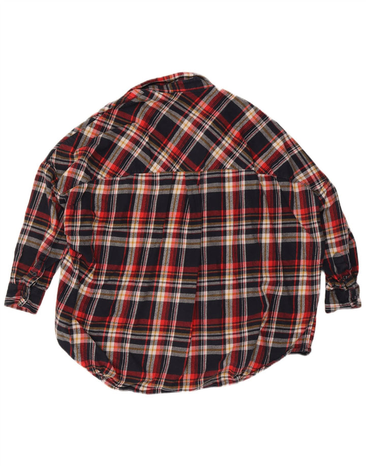 French Connection Dame Flanellskjorte UK 14 Stor flerfarvet Plaid