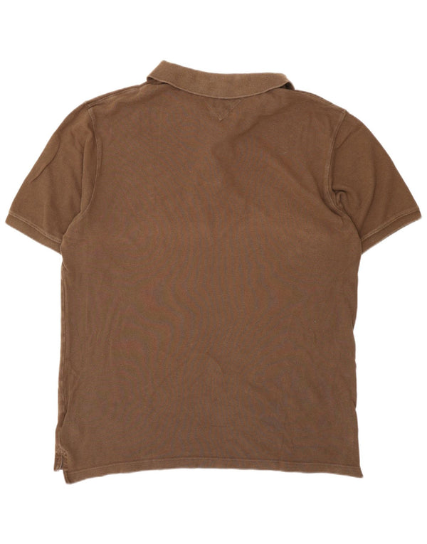 Tommy Hilfiger Herre Slim Fit Polo Shirt 2XL Brun Bomuld