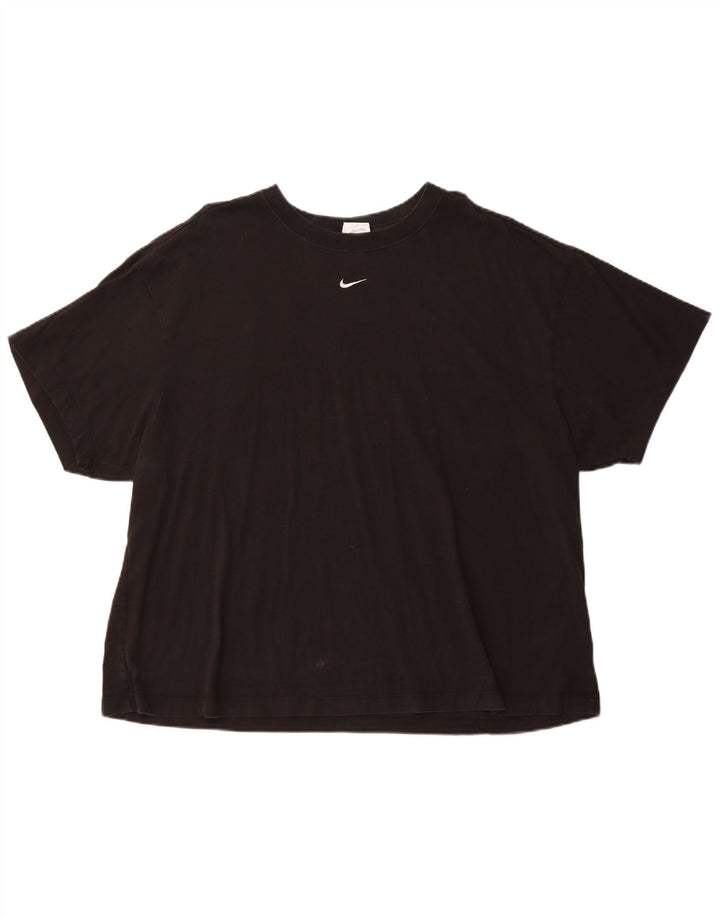 NIKE T-shirt top til kvinder UK 20 2XL Sort bomuld