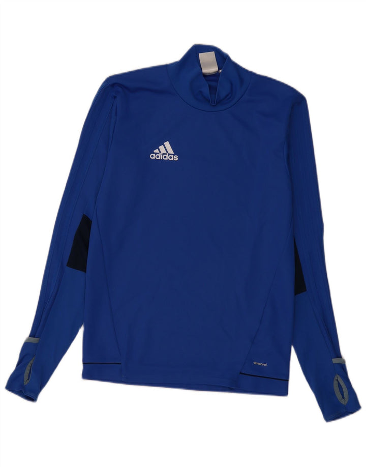 ADIDAS Herre Climacool Top Langærmet XS Blå Colourblock Polyester